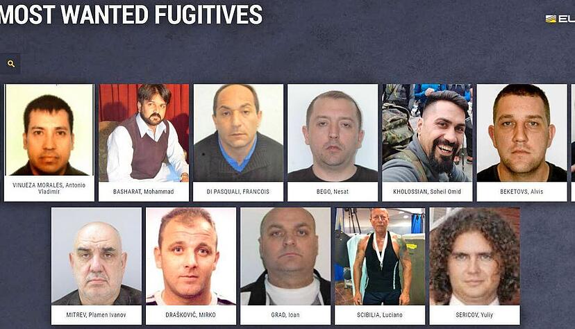 Europol hat gestern die meistgesuchten Sexualstraftäter aus dem EU-Raum im Internet veröffentlicht. Der in Darmstadt geborene Soheil Omid K. (obere Reihe, Dritter von rechts) soll eine 16-Jährige in Köln misshandelt haben.
Foto: dpa Europol hat gestern die meistgesuchten Sexualstraftäter aus dem EU-Raum im Internet veröffentlicht. Der in Darmstadt geborene Soheil Omid K. (obere Reihe, Dritter von rechts) soll eine 16-Jährige in Köln misshandelt haben.
Foto: dpa