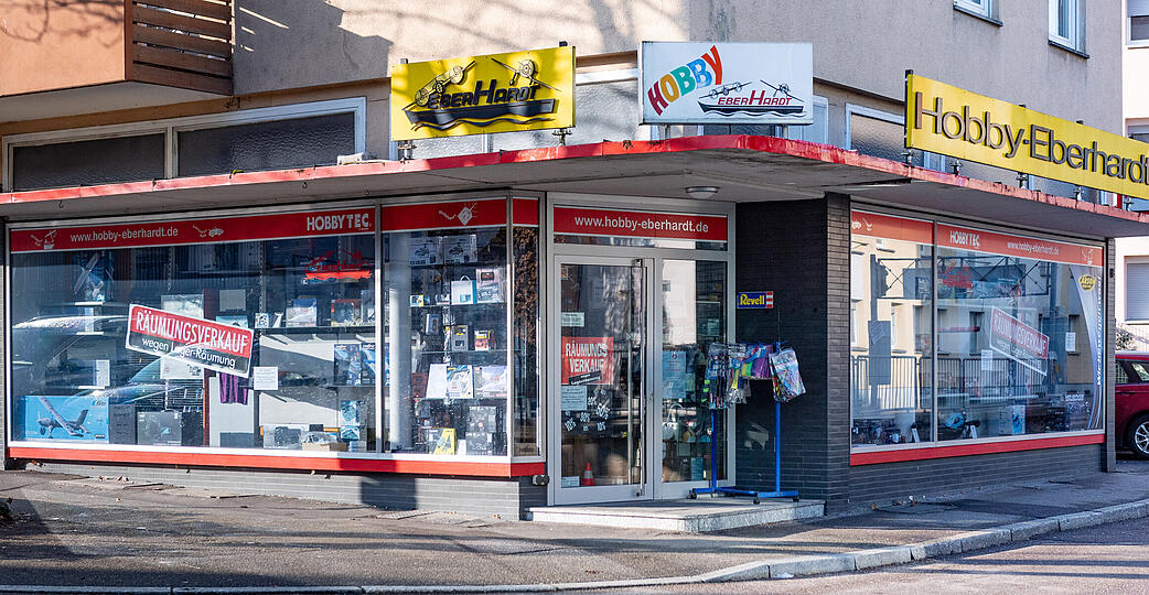 Das Modellbaugesch&auml;ft Hobby-Eberhardt in der Allerheiligenstra&szlig;e schlie&szlig;t.