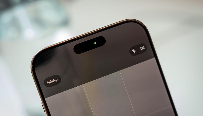 Gr&uuml;nes Licht f&uuml;r... die Kamera. Die gr&uuml;ne Statusanzeige eines iPhones zeigt an, ob die Kamera von einer App verwendet wird.