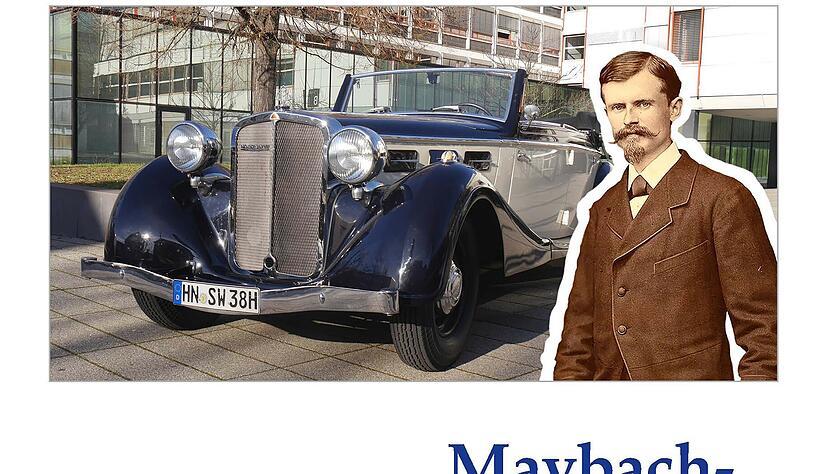 Das Titelbild des Buches zeigt Wilhelm Maybach mit dem rekonstruierten Schuloldtimer.
Foto: privat
