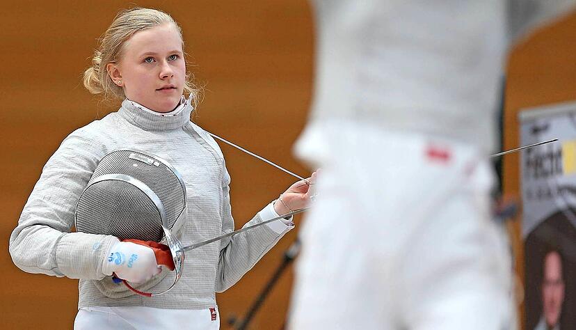Lisa Gette lebt und trainiert am Fecht-St&uuml;tzpunkt in Dormagen, doch die S&auml;belspezialistin startet weiterhin f&uuml;r den FC W&uuml;rth K&uuml;nzelsau.
Foto: Sportfoto Zink /J&uuml;Ra/imago images