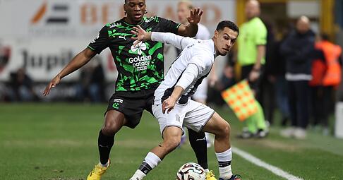 Nazinho von Cercle Brügge (grünes Trikot) soll das Interesse des VfB Stuttgart geweckt haben. Nazinho von Cercle Brügge (grünes Trikot) soll das Interesse des VfB Stuttgart geweckt haben.