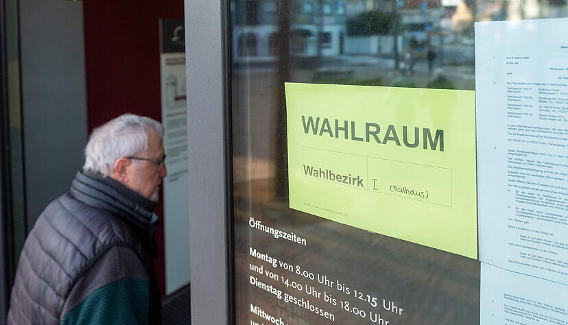 Landtagswahlen, Wahl, Rathaus Flein, Wahlraum