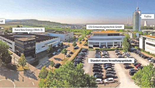 Ein Parkhaus mit mehreren hundert Stellpl&auml;tzen und ein weiteres Verwaltungsgeb&auml;ude sollen im Neckarsulmer Trendpark entstehen. Foto: Christian Gleichauf