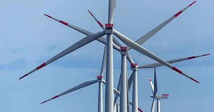 Windräder des Offshore-Windparks «Baltic 2».