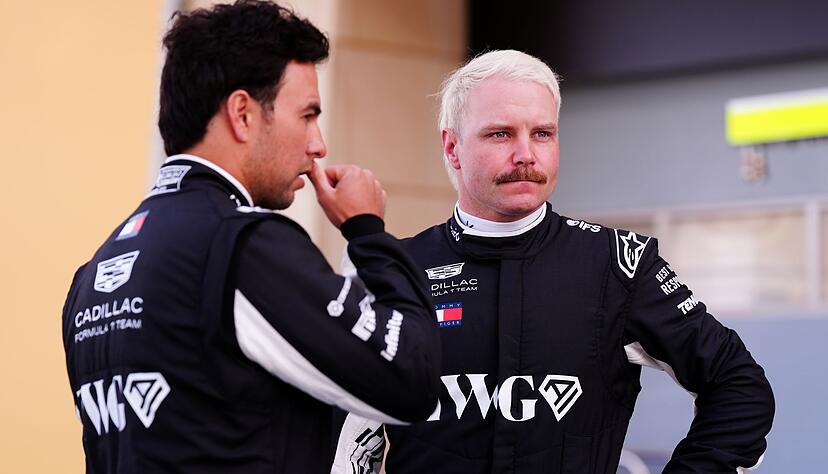 Viel Erfahrung bei Cadillac: Valtteri Bottas und Sergio P&eacute;rez (l). (Archivbild)