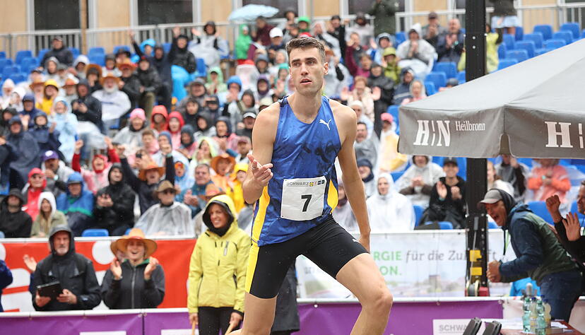 Hamish Kerr gewinnt das Hochsprung-Meeting in Heilbronn. Hamish Kerr gewinnt das Hochsprung-Meeting in Heilbronn.