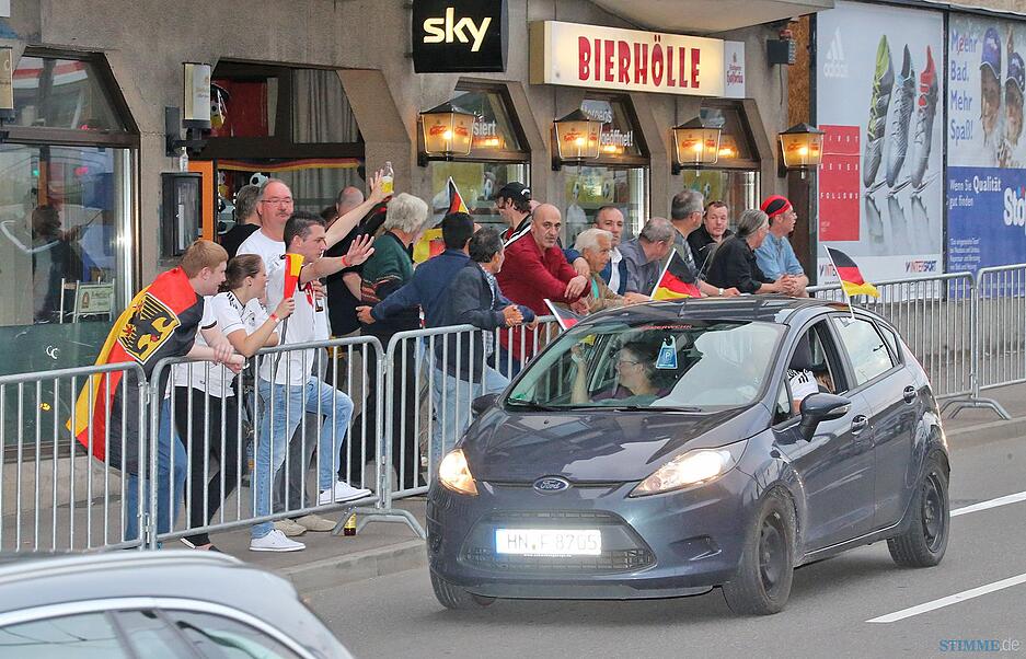 EM-Autokorso in Heilbronn