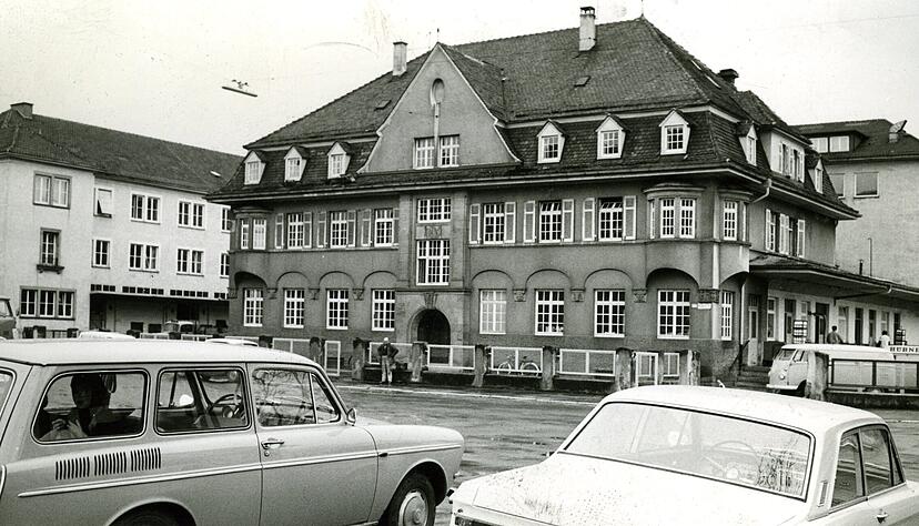 Ansicht des Heilbronner Milchhofs an der Frankfurter Straße im Jahr 1967. Das insgesamt 58 Ar große Gelände steht zum Verkauf. In Heilbronn beginnt die jüngere Geschichte der organisierten Milchverarbeitung in den 1920er Jahren mit der Milchversorgung Heilbronn (MVH).
