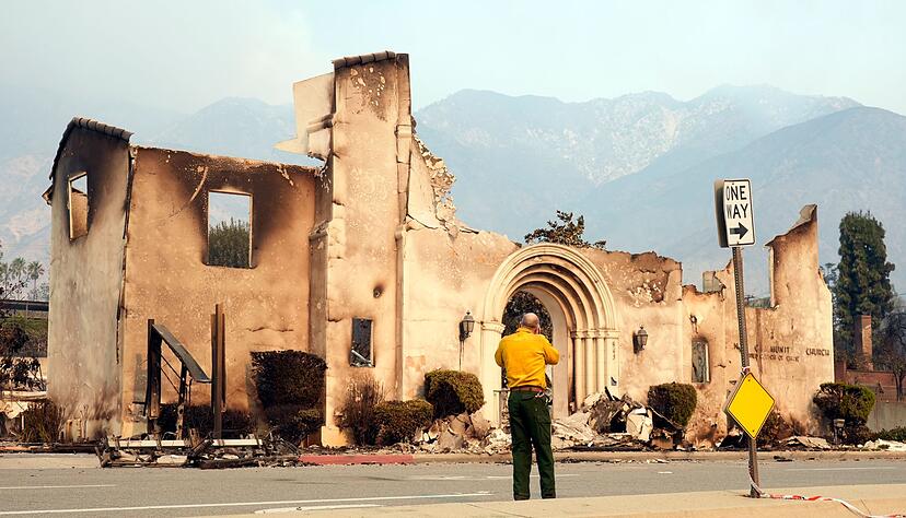Die Ruinen der eine Kirche in Pasadena.
