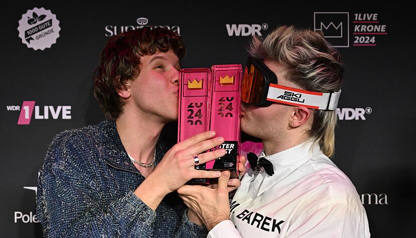 Räumten schon 2024 ab und können wieder auf eine Krone hoffen: die Musiker Zartmann und Ski Aggu. Räumten schon 2024 ab und können wieder auf eine Krone hoffen: die Musiker Zartmann und Ski Aggu.