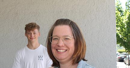 Wollen in Kindergärten arbeiten: Lisa Knöppel und Rico Kucher besuchen die Katholische Fachschule für Sozialpädagogik in Neckarsulm.

Foto: Simon Gajer