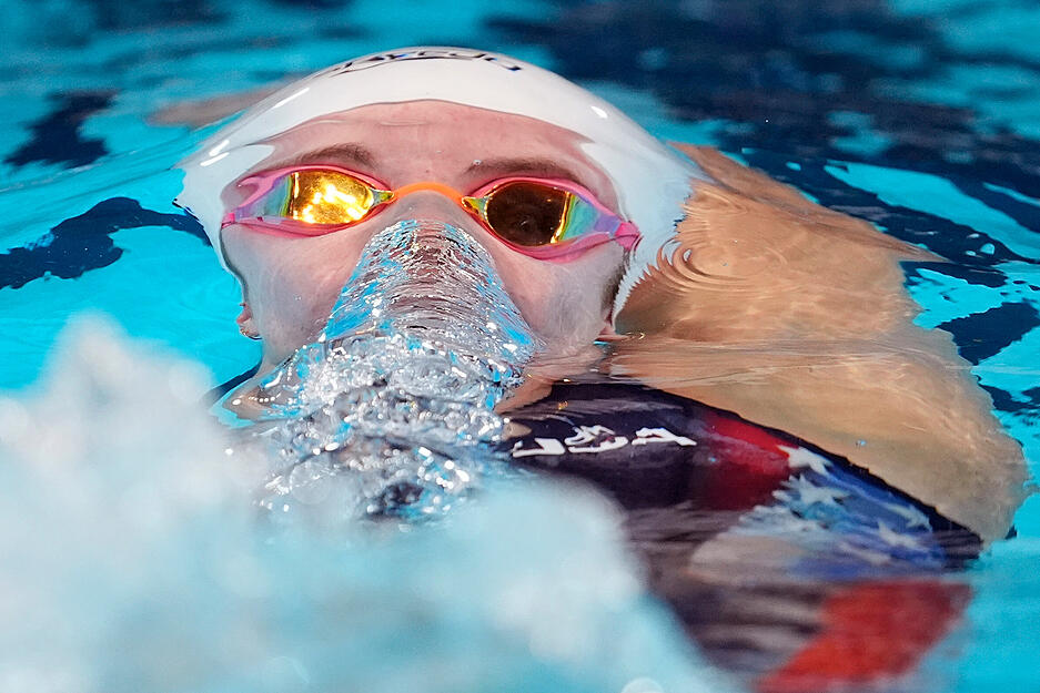 Die US-amerikanische Schwimmerin Regan Smith über die 200 Meter Rücken.