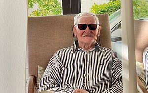 Udo Wieland bei seinem 88. Geburtstag. Gerne hätten die Geschwister aus Bad Wimpfen ihren Bruder noch einmal gesehen.