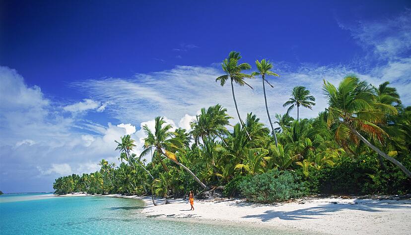 Niue liegt zwischen Fidschi und den auf dem Foto zu sehenden Cookinseln und wirbt mit kristallklarem Wasser. (Illustration)