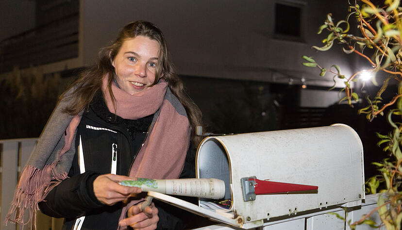Sabine Fiedler trägt jeden Morgen die Heilbronner Stimme aus.