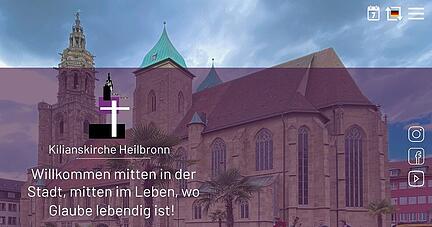 Projektentwurf für eine neue, modernere Homepage der Kilianskirchengemeinde: ein großes Bild, ein Logo und wenige Links zu Menü und weiteren Netzwerken.
Foto: DHBW Projektentwurf für eine neue, modernere Homepage der Kilianskirchengemeinde: ein großes Bild, ein Logo und wenige Links zu Menü und weiteren Netzwerken.
Foto: DHBW
