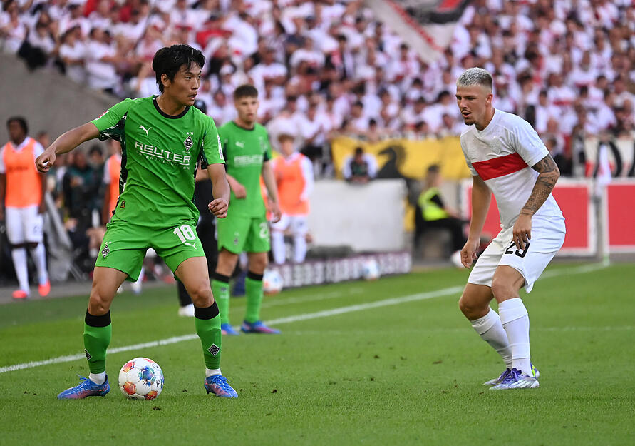 Finn Jeltsch: Nach der Anfangsphase taute Gladbach auf, die VfB-Abwehr bekam mehr zu tun. Doch Jeltsch lieferte in der Innenverteidigung ab. Note: 3