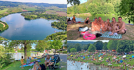 In der Region bieten verschiedene Badeseen Möglichkeit zur Abkühlung.