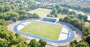 Die Bauarbeiten im Frankenstadion werden unabh&auml;ngig vom Aufstieg des SGV Freiberg in Angriff genommen.