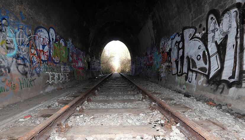 Der Tunnel ist rund 400 Meter lang und 3,50 Meter breit. Er war Teil der inzwischen stillgelegten Bottwartalbahntrasse, auf der nun ein Rad- und Fußweg die Süd- mit der Oststadt verbinden könnte.