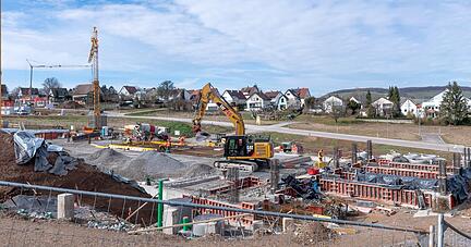 Im Spitzäcker in Weinsberg wird schon seit Anfang des Jahres gebaut.