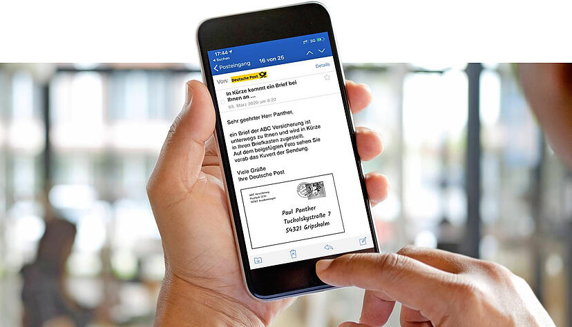 Was im Laufe des Tages an Briefen eingeworfen wird, k&ouml;nnen Nutzer von GMX und Web.de per E-Mail schon vorher sehen.
Foto: Deutsche Post DHL