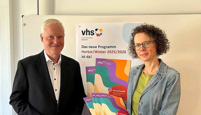 Peter Hawighorst, Leiter der VHS Heilbronn, und Katrin Gilliar, stellvertretende Leiterin.