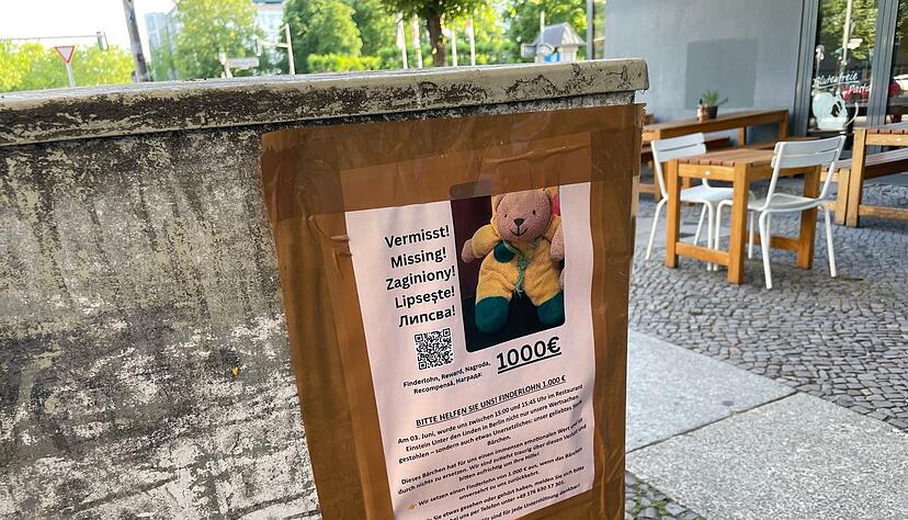 Neben den Plakaten auf Deutsch bittet auch ein eigener Webauftritt auf Englisch, Polnisch, Rum&auml;nisch und Bulgarisch um Hinweise zu dem gestohlenen Pl&uuml;schtier.