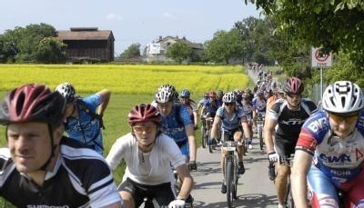 Die Mountainbiker auf dem Weg durch Deutschland. Die Mountainbiker auf dem Weg durch Deutschland.