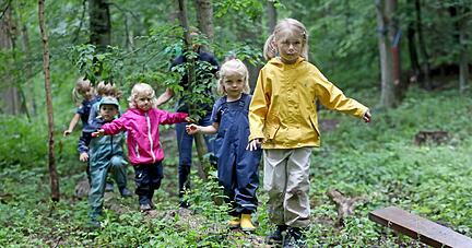 Im Weinsberger Waldkindergarten gibt es viel zu entdecken.
Foto: Archiv/Seidel