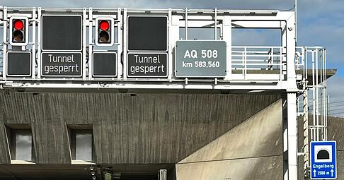 Der Engelbergtunnel musste zwischenzeitlich gesperrt werden. (Symbolbild)
