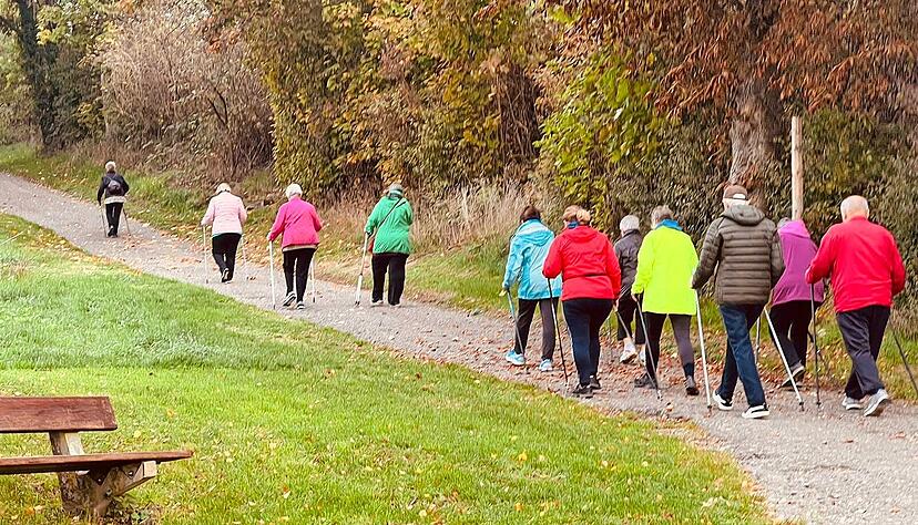 Walken in der Gruppe ist eine Aktivität, die Körper und Psyche gut tut. Hier die sogenannten "Pink Walker" aus der Region.
Foto: privat Walken in der Gruppe ist eine Aktivität, die Körper und Psyche gut tut. Hier die sogenannten "Pink Walker" aus der Region.
Foto: privat