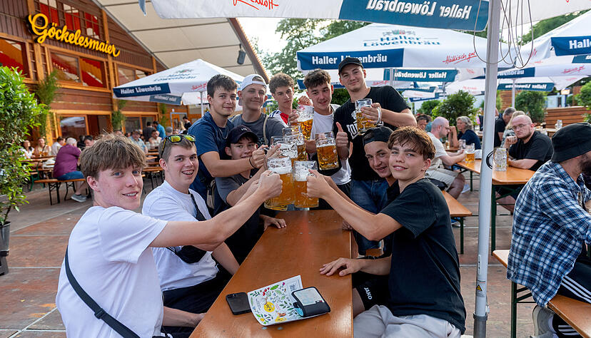 Absoluter Klassiker auf dem Volksfest ist und bleibt das -- etwas verkleinerte -- Göckelesmaier-Zelt und sein großer Biergarten.