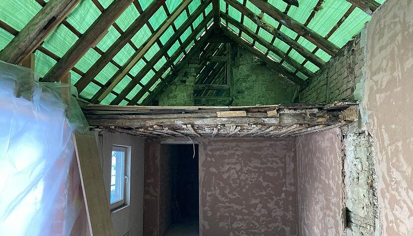 Richen: Das Haus Ittlinger Stra&szlig;e 10, Wohnst&auml;tte der letzten j&uuml;dischen Einwohnerin Betty Eppsteiner. Die Stadt Eppingen hat das haus erworben und saniert es jetzt zu einem modernen Wohnhaus.