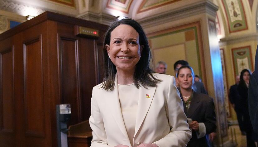 Die venezolanische Oppositionsf&uuml;hrerin Mar&iacute;a Corina Machado ist um ein gutes Verh&auml;ltnis zu Donald Trump bem&uuml;ht.