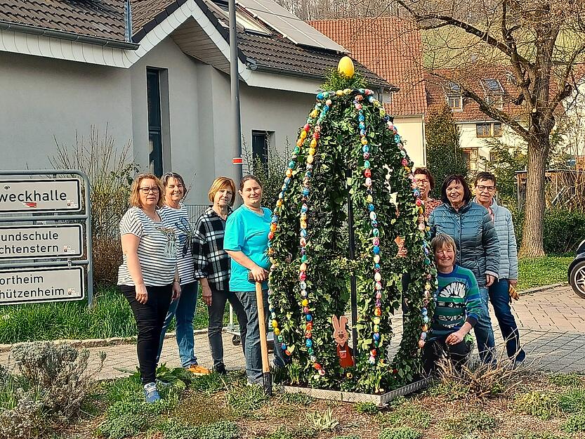 Der Osterschmuck  in Weinsberg-Gellmersbach.