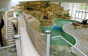 Der Piratenbereich im Aquatoll ist trocken.