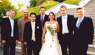 Hand in Hand: Abilio Oliveira und Tanja Merz heirateten am Samstag in der Wallfahrtskirche Bom Jesus in Portugal.Foto: privat