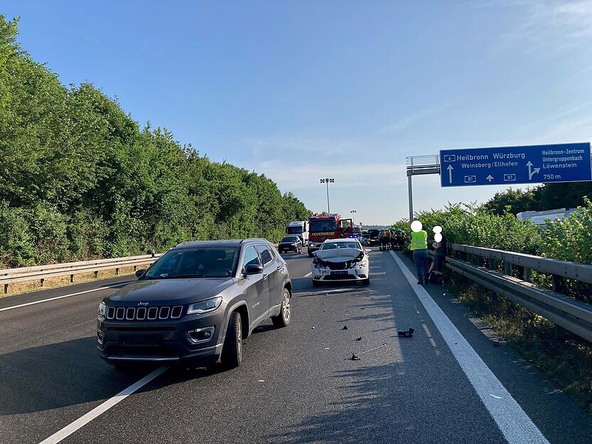 Unfall auf der A81 bei Untergruppenbach