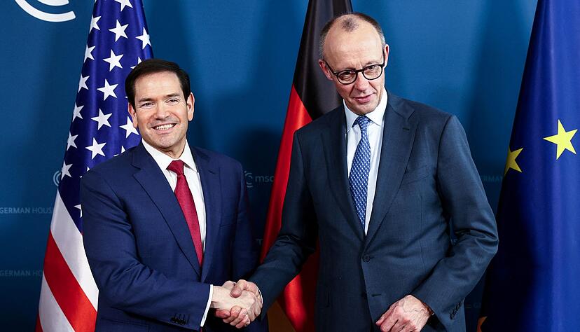 Merz (r.) und Rubio hatten sich bereits am Freitag getroffen.