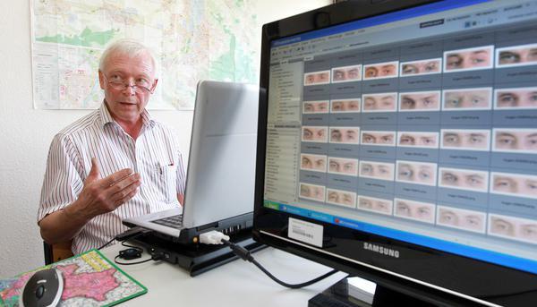 So entsteht ein Phantombild: Kriminaltechniker Werner Str&ouml;bel kann aus 3800 Basisbildern ausw&auml;hlen, um das Antlitz des T&auml;ters zu erhalten. Dabei ist vor allem psychologisches Geschick gefragt.