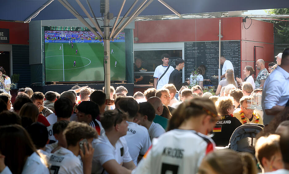 Public Viewing in Heilbronn bei Deutschland gegen Ungarn