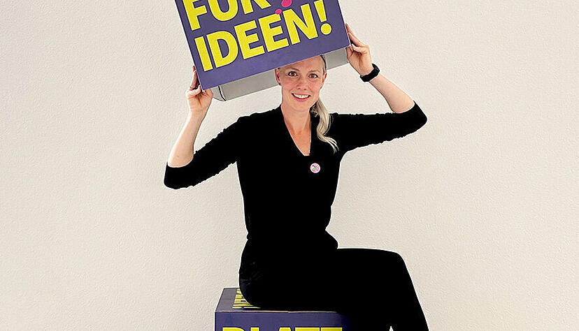 Christina Fernandes Lopes belegt mit der Idee für ein Improtheater den dritten Preis beim Gründerwettbewerb.