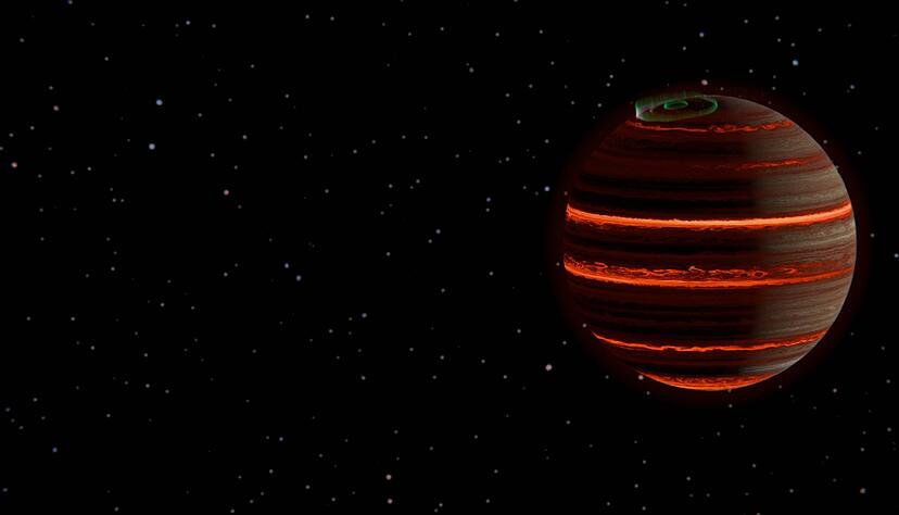 Künstlerische Darstellung des Braunen Zwerges SIMP-0136 Künstlerische Darstellung des Braunen Zwerges SIMP-0136