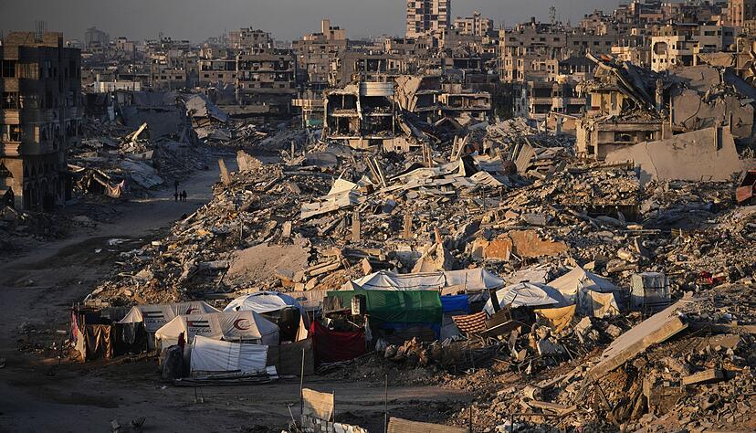 Ein gro&szlig;er Teil des Gazastreifens ist zerst&ouml;rt.