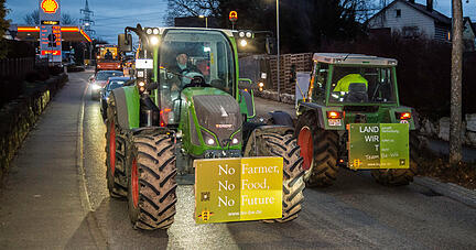 Protestfahrt in Nordheim.