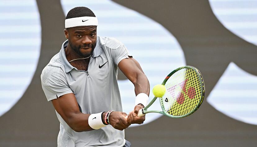 Frances Tiafoe in Aktion. Frances Tiafoe in Aktion.