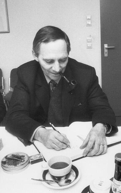 Zahlreiche Prominente finden sich zum Redaktionsbesuch bei der Heilbronner Stimme ein. Darunter auch 1992 Bundesinnenminister Wolfgang Schäuble.