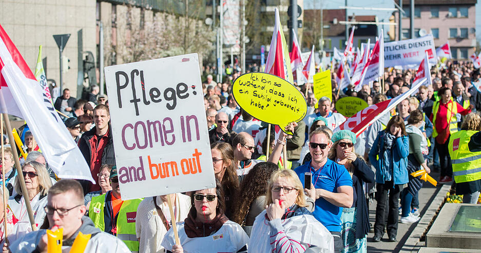 Verdi-Warnstreik in Heilbronn